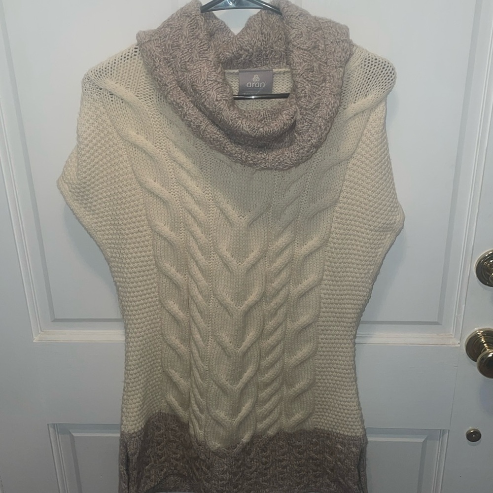 Aran Sweater. Sleeveless Tunic